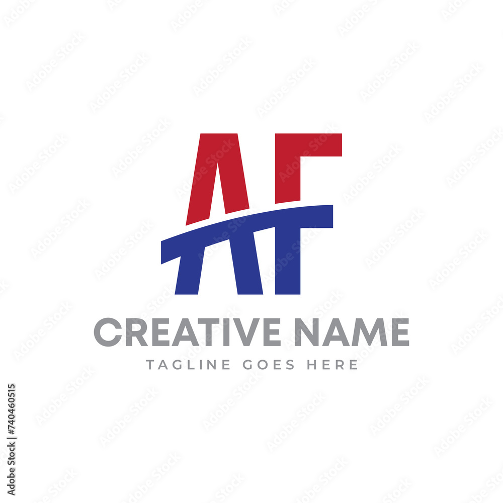 Letter AF Professional logo for all kinds of business