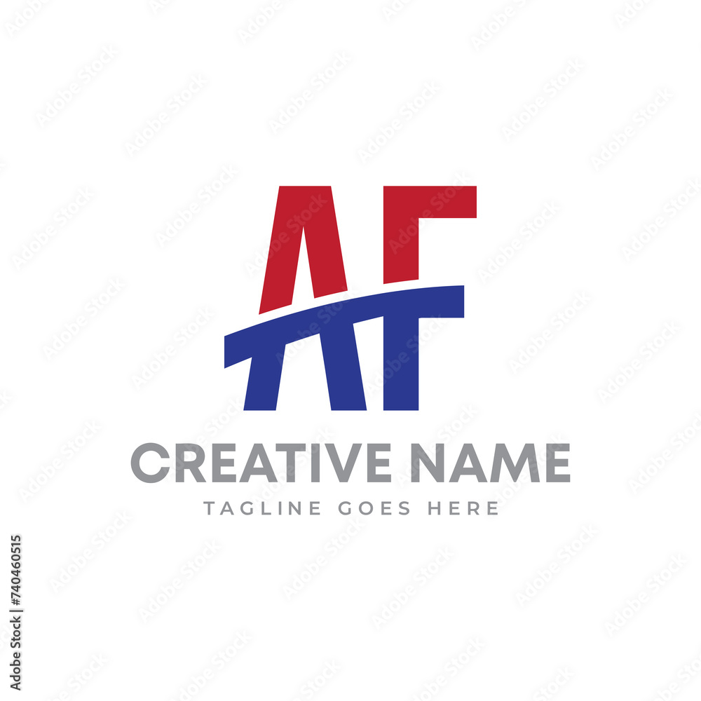 Fototapeta premium Letter AF Professional logo for all kinds of business
