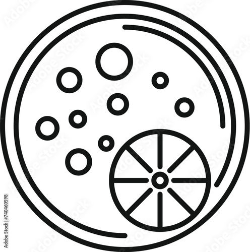 Lime aliment cream soup icon outline vector. Restaurant gourmet. Stew savory fare