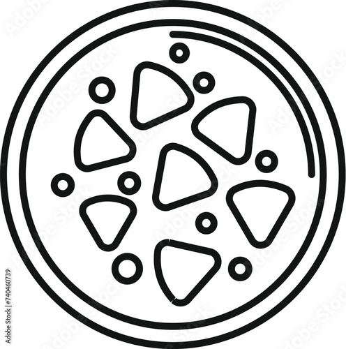 Vegetable hot cream soup icon outline vector. Dining spoon. Cuisine serving