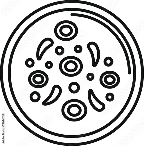 Top view cream soup icon outline vector. Cooking dining. Entree bisque
