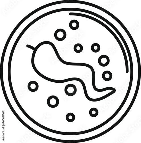 Red pepper cream soup icon outline vector. Dining repast. Cooking aliment