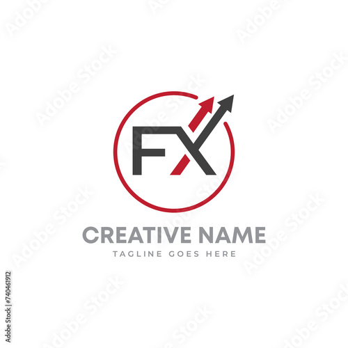 Letter FX with arrow Professional logo for all kinds of business