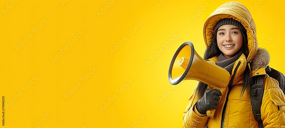 person with a megaphone person with a megaphone