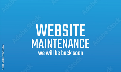 Website under construction page. Web Page Under Construction. Website under maintenance page. Web Page Under maintenance. Flat isometric vector illustration banner design isolated on blue.