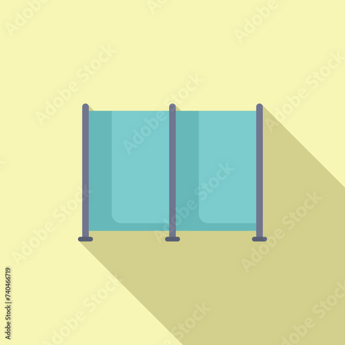 Clinic room scan icon flat vector. Healthcare patient. Clinical review