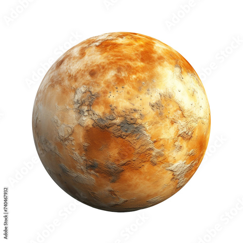 Mercury planet or foreign planet isolated on transparent background