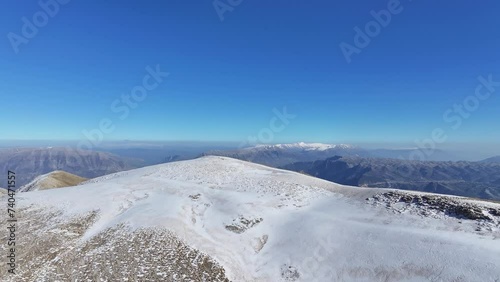 Albania mountains, The peak of Kendrevica in clear sky, area view photo