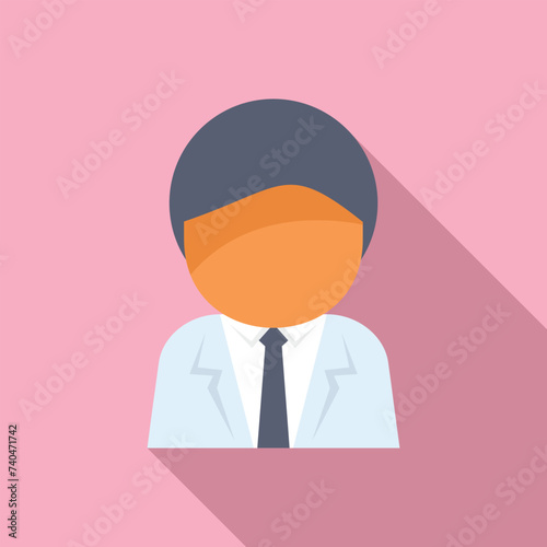 Clinic doctor icon flat vector. General review. Screening general mri