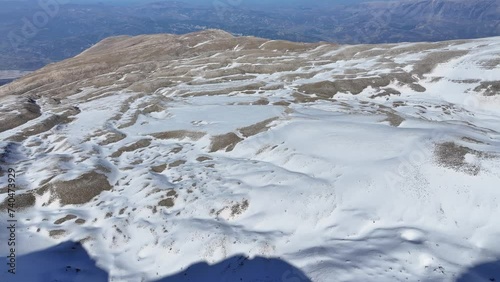 Albania mountains, The peak of Kendrevica in clear sky, area view photo