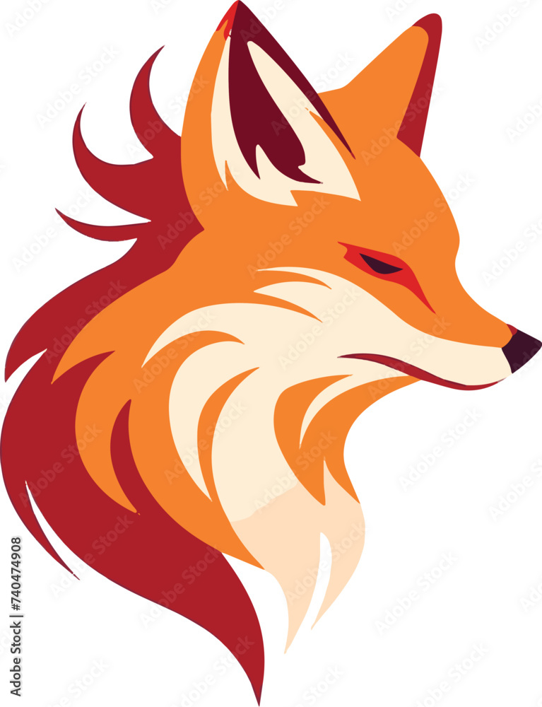Obraz premium vector of fox animal character illustration with white background