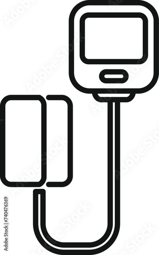 Blood pressure diagnostic device icon outline vector. Clinic patient. General evaluation