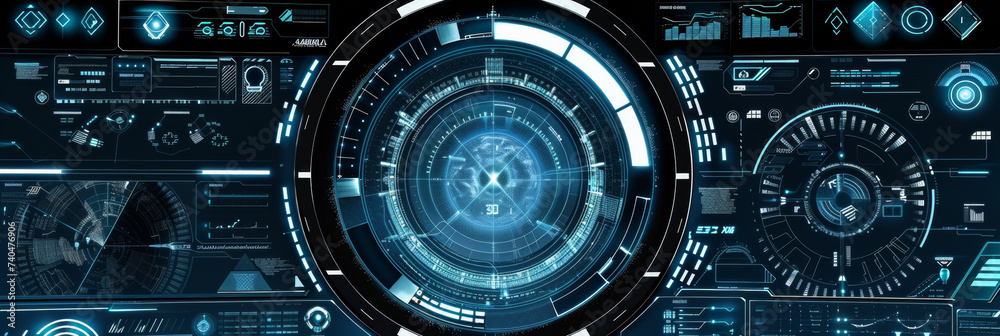 technology interface, mechanical feel, a circular platform, generative AI technology interface, mechanical feel, a circular platform, generative AI