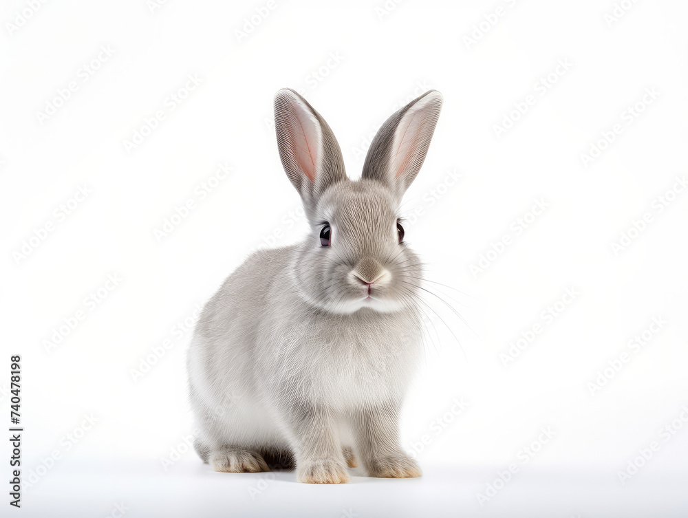 Rabbit on a white background isolated