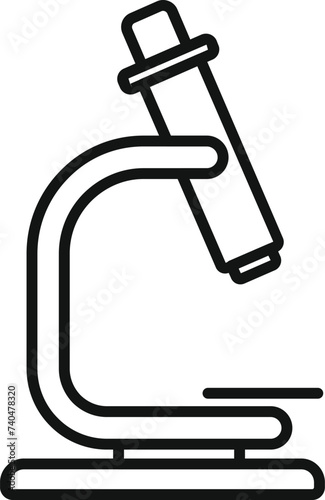 Clinic microscope lab icon outline vector. Clinic general. Lab resonance machine