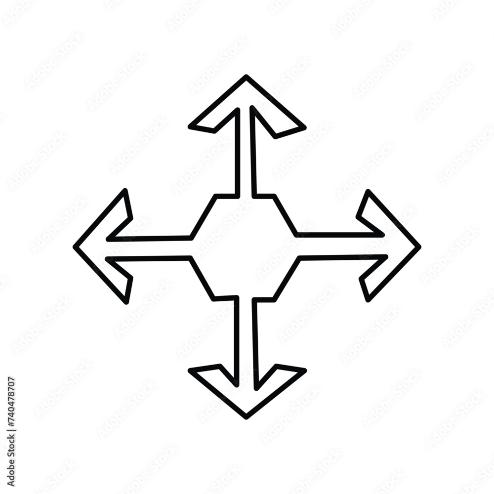 four arrow icon design vector isolated on white background. Vector illustration. Eps file 439. four arrow icon design vector isolated on white background. Vector illustration. Eps file 439.