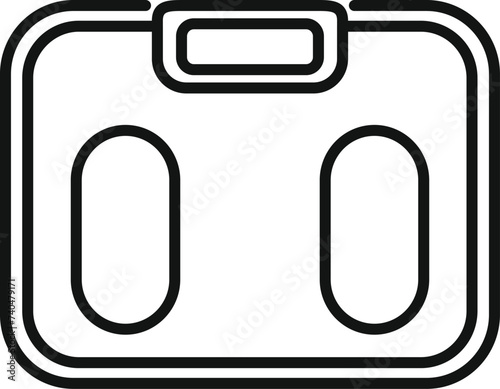 Medical patient scales icon outline vector. Review estimation. Scan lab diagnosis