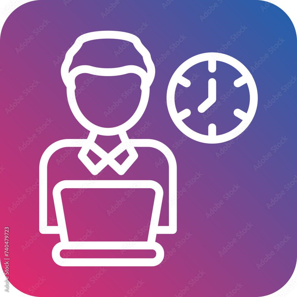 Obraz premium Hard Work Icon Style