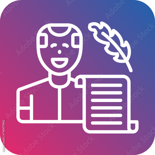 Historian Man Icon Style