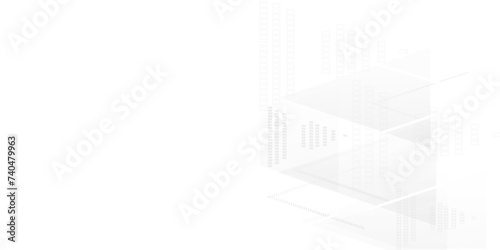 Vectors Geometric triangle white light background abstract design.