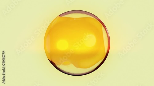 Energy Plasm in Glass Container Sphere - Abstract Fusion, Energy, Quantum Concept. Seamless Loop 3D Render Animation. photo