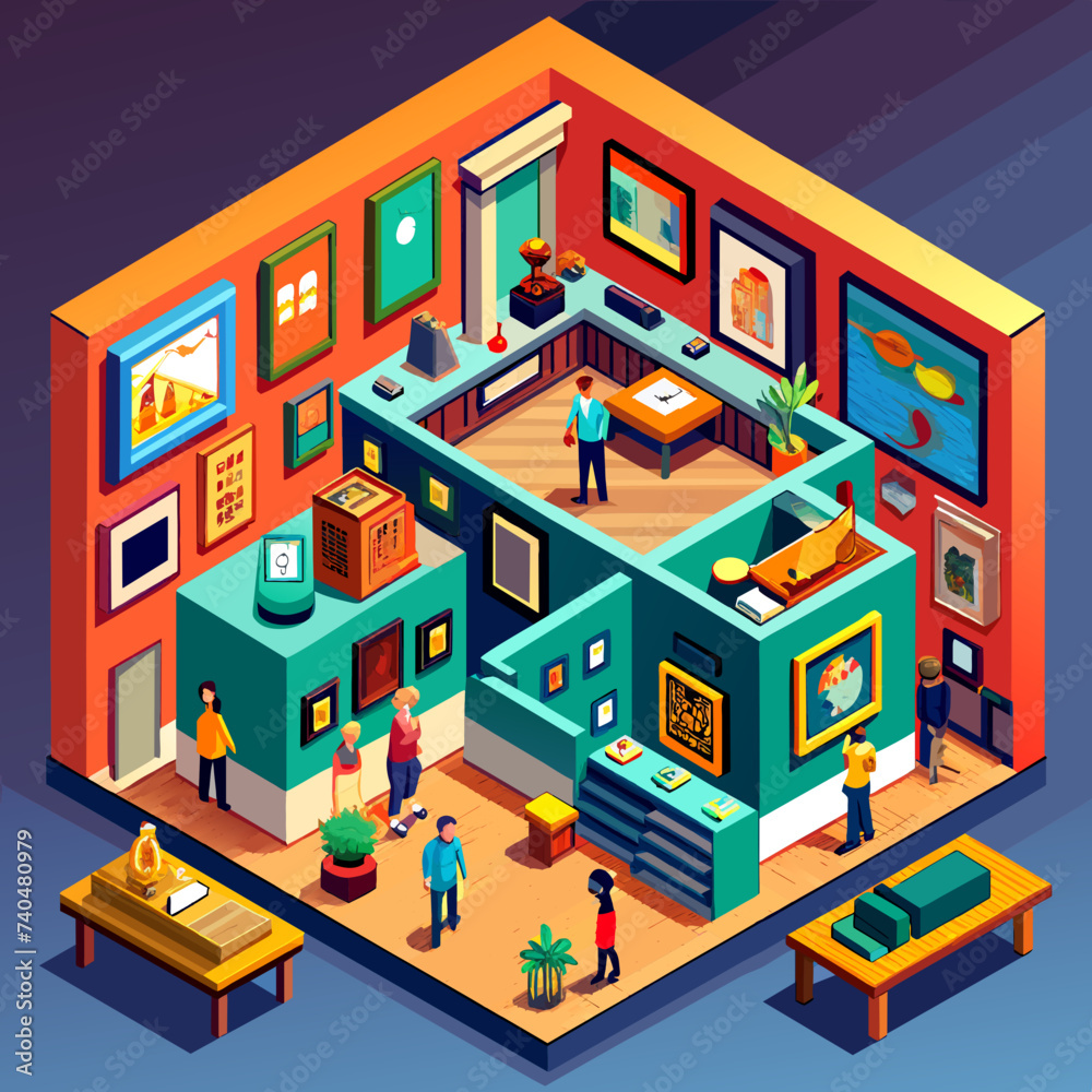 isometric room isometric room