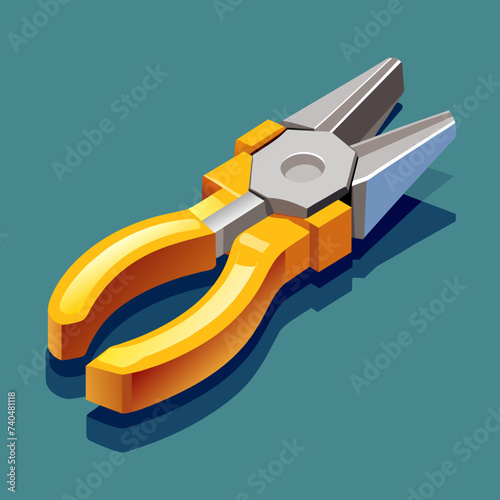 pliers 3d illustration isolated metal equipment steel work tools construction instrument cutter repair industry