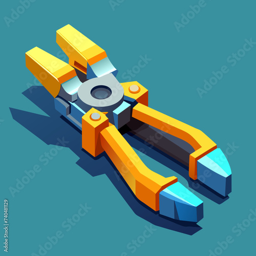 pliers 3d illustration isolated metal equipment steel work tools construction instrument cutter repair industry
