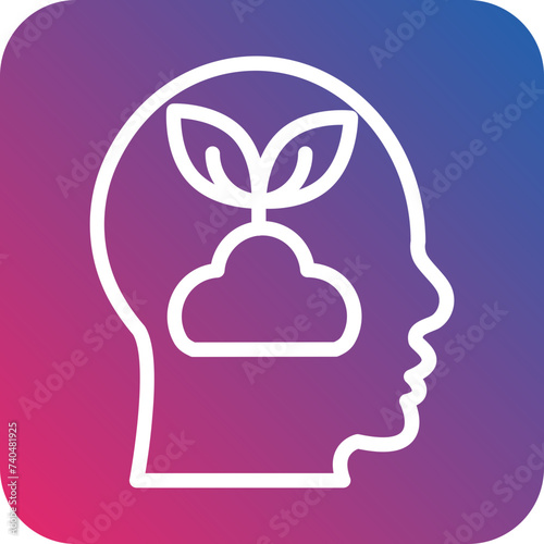 Mental Growth Icon Style