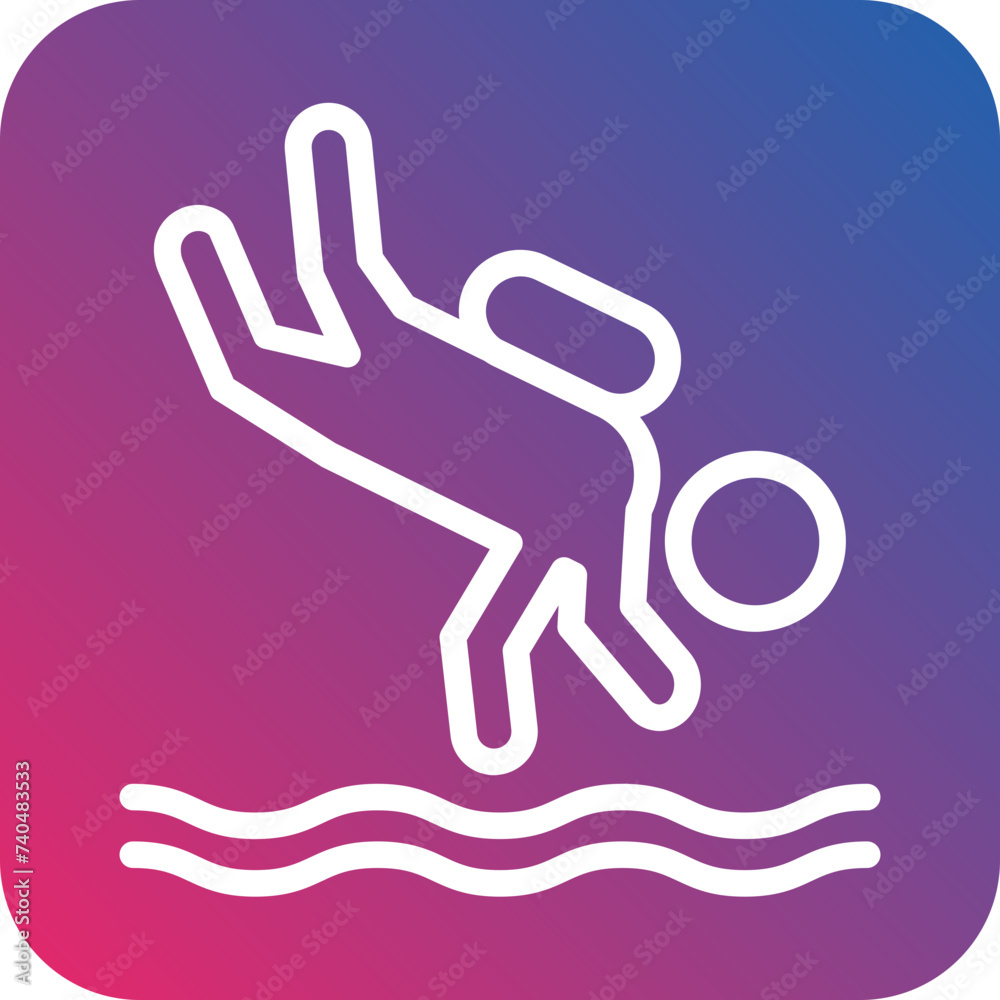 Drift Diving Icon Style Drift Diving Icon Style