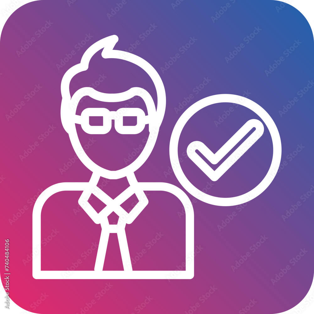 Obraz premium Correct User Icon Style