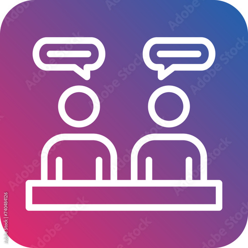 Client Meeting Icon Style