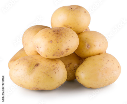 white potatoes on a white