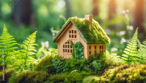 Sustainable Sanctuary: Embracing Eco-Friendly Living with a Miniature Wooden House in Nature's Embrace"