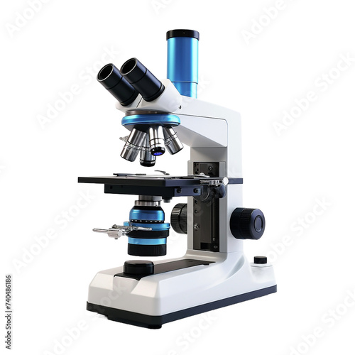 Microscope isolated on transparent background