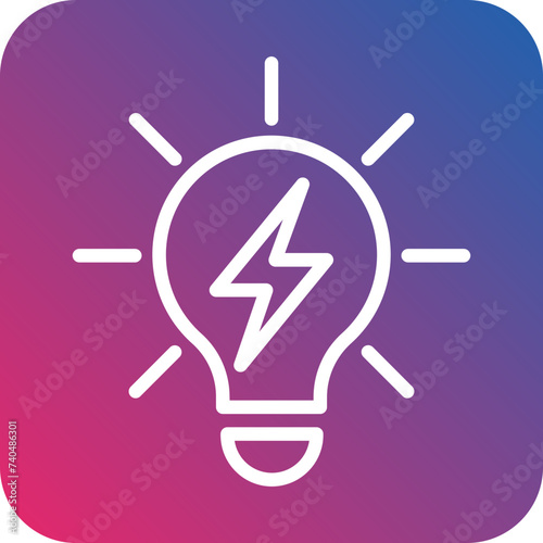 Neon Lamp Icon Style
