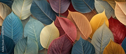 Vintage Leaf Tranquility: Calming color hues reminiscent of bygone eras, forming a tranquil and timeless leaf pattern.