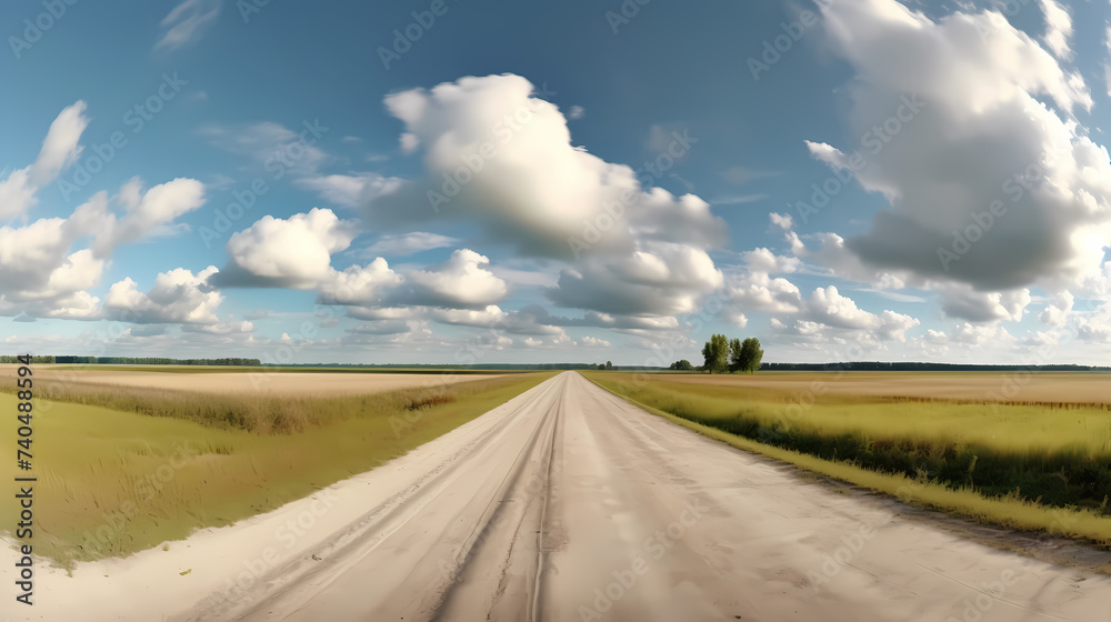 Road illustration, aerial view of road curves around beautiful scenery Road illustration, aerial view of road curves around beautiful scenery