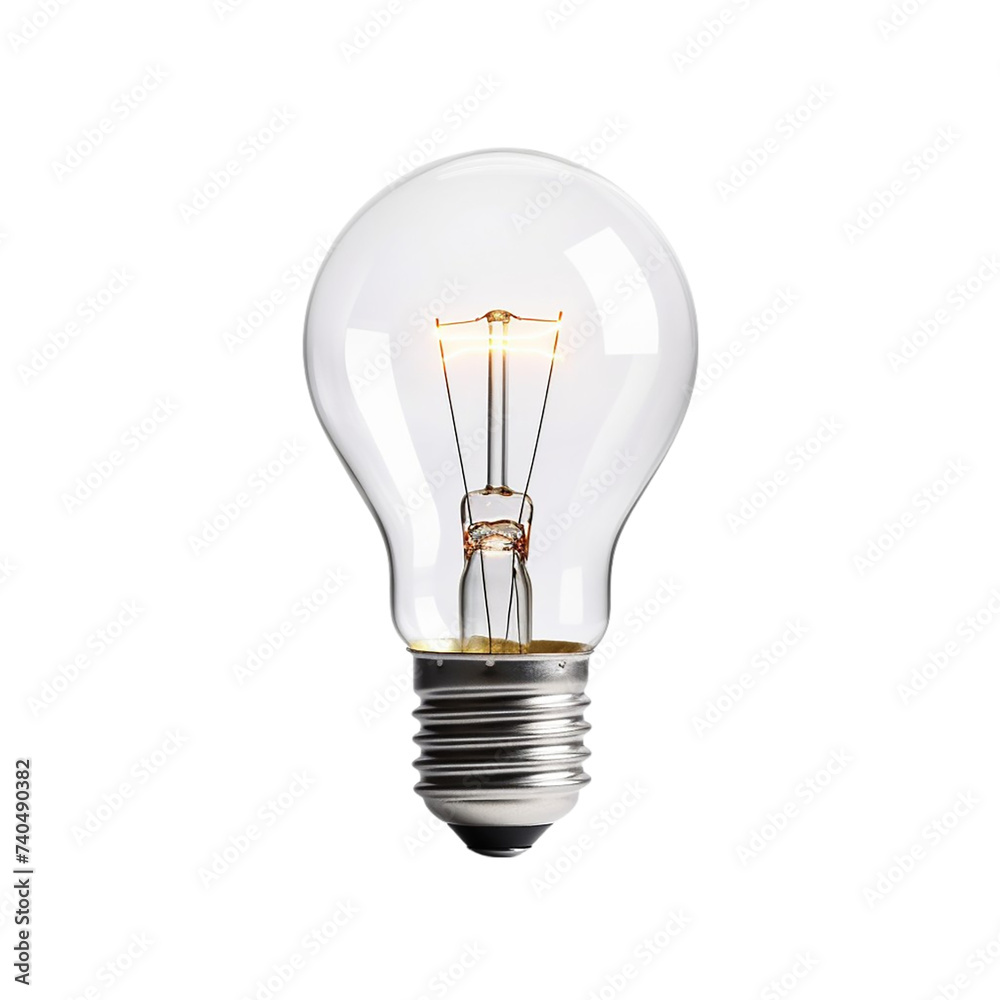 Realistic light bulb isolated on a transparent background. Realistic light bulb isolated on a transparent background.
