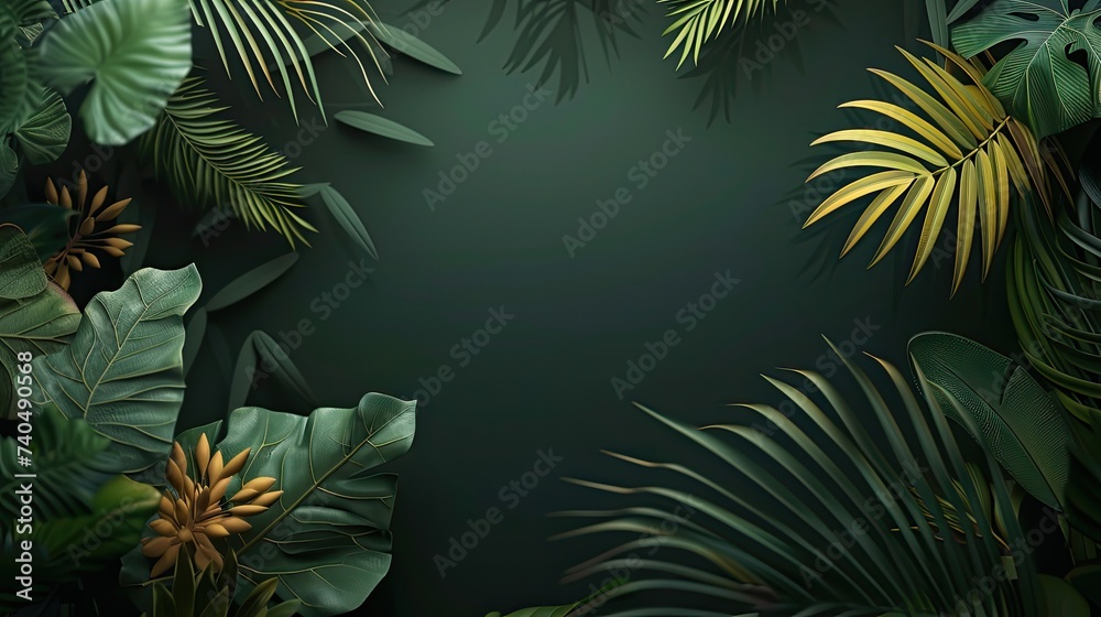 Fototapeta premium similar. almost the same, tropical leaves. high quality