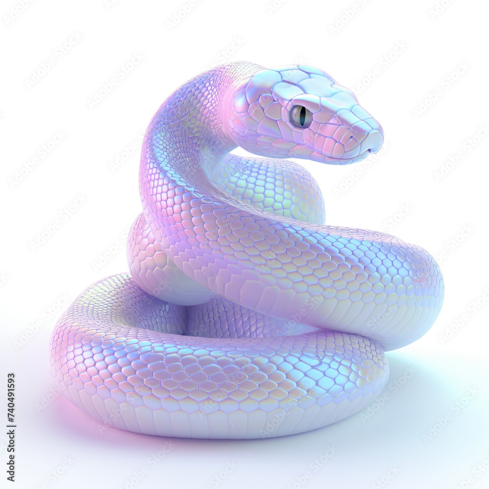 Fototapeta premium snake isolated on white