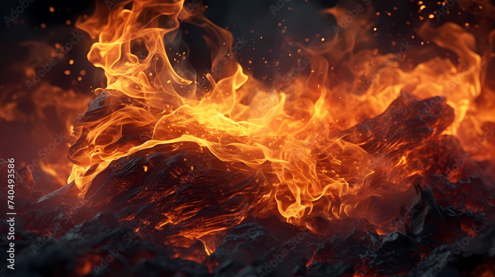 Flame abstract texture wallpaper background