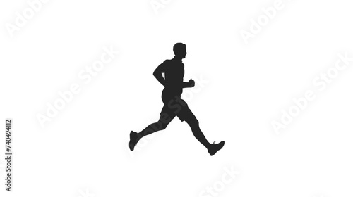 man running icon, running color icon, vector illustration, flat style