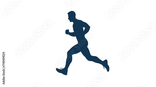 man running icon, running color icon, vector illustration, flat style