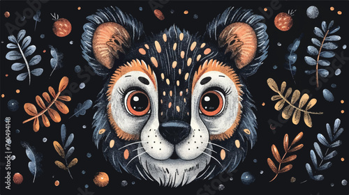 Doodle Animals Theme, Cat Cute Vector Background Wallpaper, Social Media Banner, Design Packaging Generative Ai