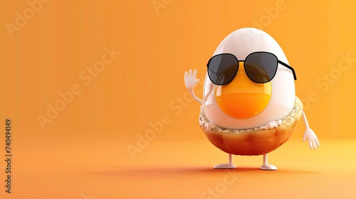 Greeting Card and Banner Design for Social Media and Educational Purpose for National Egg Mcmuffin Day Background photo