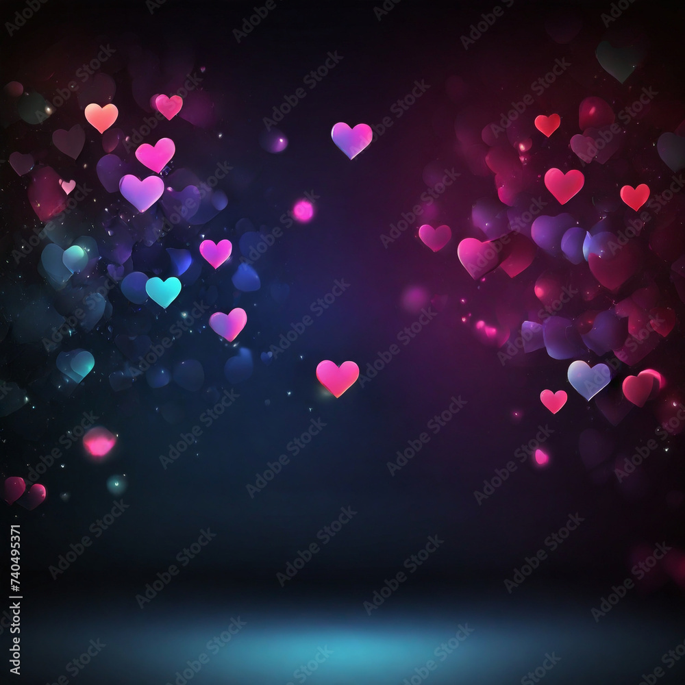 pink hearts in various shades against a dark purple background. The combination of colors creates a soft and romantic feel. pink hearts in various shades against a dark purple background. The combination of colors creates a soft and romantic feel.