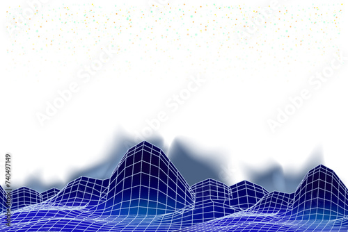 Synthwave retro banner vaporwave aesthetic background