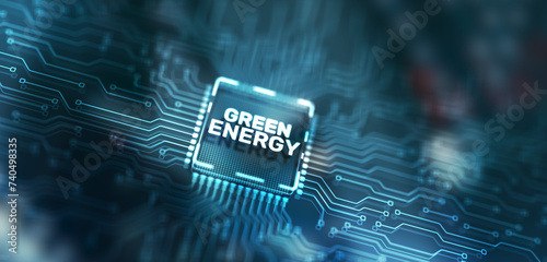 Green Energy saving concept. Mixed Media Background