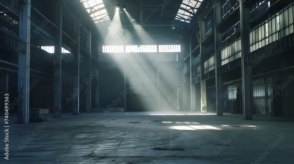 Empty warehouse interior - From the Offset Collection : Generative AI